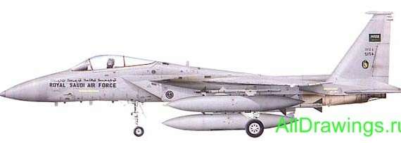 McDonnell Douglas F-15 Eagle drawings (figures) of the aircraft